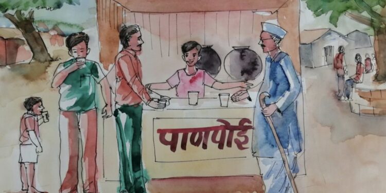 राम विकास पाणपोईचे उद्घाटन देवेंद्र पाटील यांच्या हस्ते संपन्न