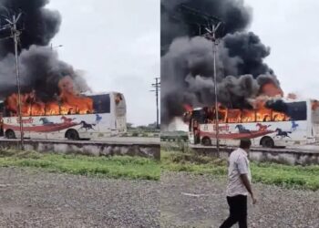 मोठा अपघात ! 44 प्रवाशांनी भरलेली राज्य परिवहन महामंडळाची बस जळून खाक ; शिवशाहीला मोठा अपघात, शिवशाही बसेस वारंवार पेट घेत असल्याने प्रवाशांमध्ये चिंता