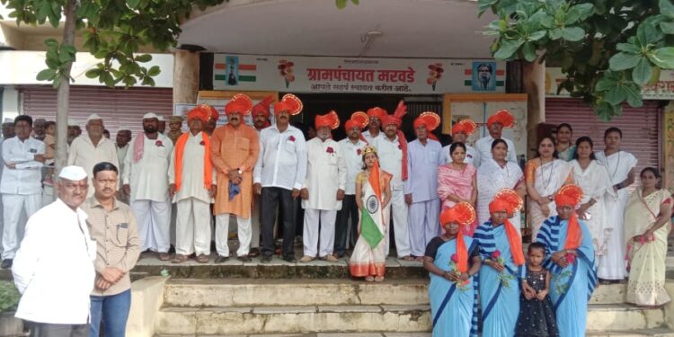 भारतीय स्वातंत्र्याचा 78 वा स्वातंत्र्यदिन ग्रामपंचायत मरवडे येथे विविध उपक्रमांनी मोठ्या उत्साहात साजरा
