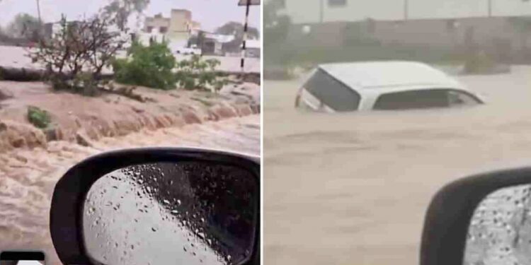 मोठी बातमी ! पुणे-सोलापूर महामार्गावर पाटसजवळ ढगफुटी? पावसाचे पाणी महामार्गावर आल्याने इनोव्हा कार वाहून गेली ; जनजीवन विस्कळीत